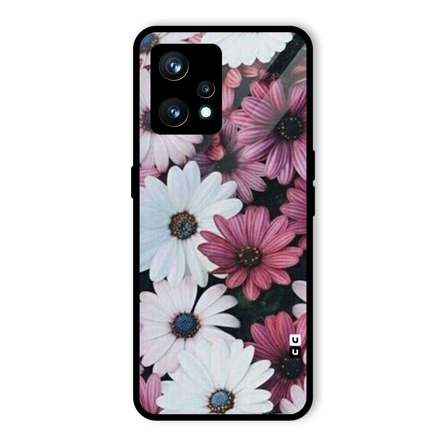 Floral Shades Pink Glass Back Case for Realme 9 Pro Plus 5G
