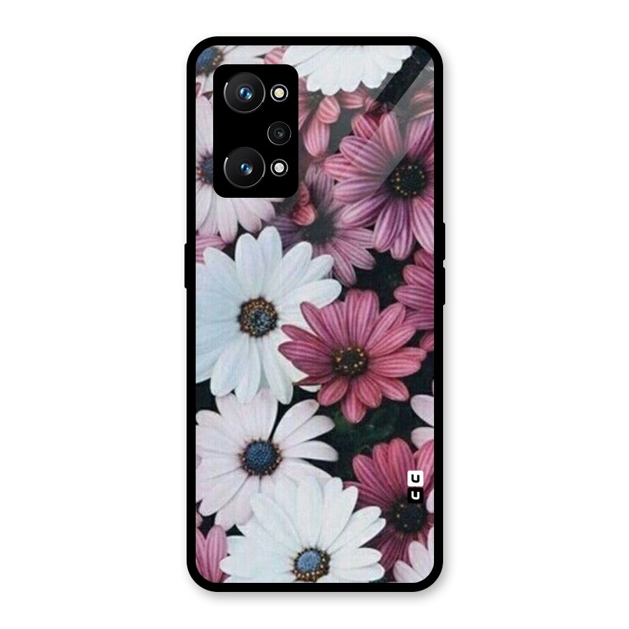 Floral Shades Pink Glass Back Case for Realme GT Neo 3T