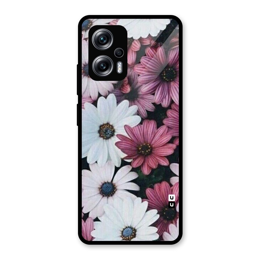 Floral Shades Pink Glass Back Case for Redmi K50i