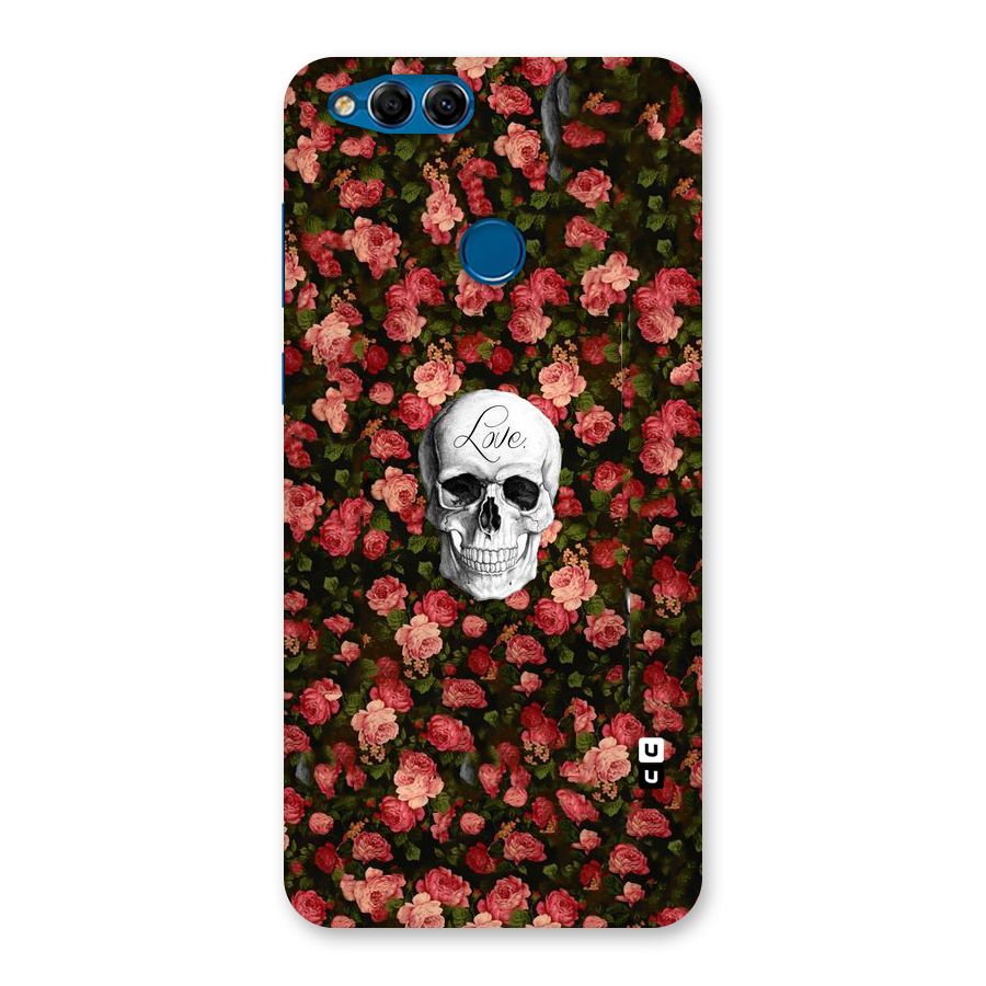 Floral Skull Love Back Case for Honor 7X