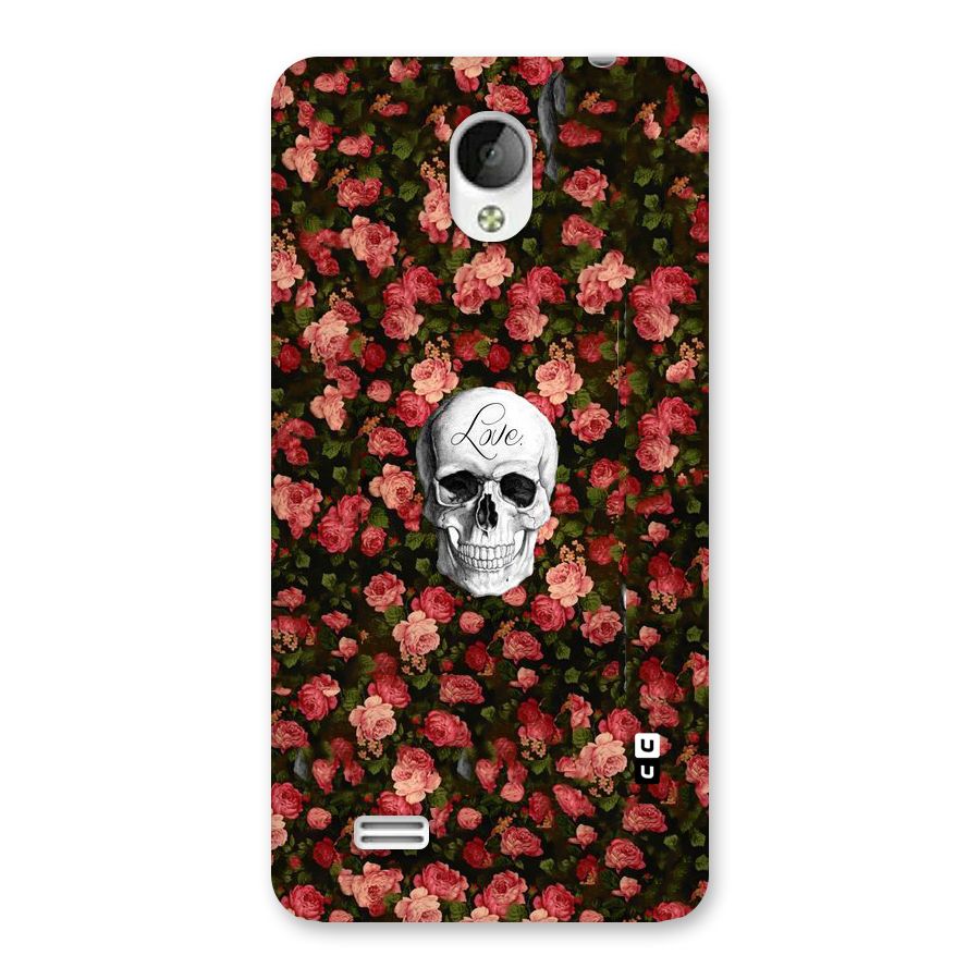 Floral Skull Love Back Case for Vivo Y21