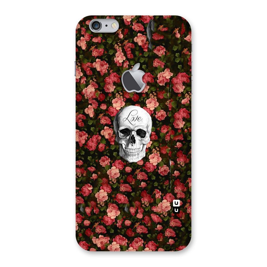 Floral Skull Love Back Case for iPhone 6 Plus 6S Plus Logo Cut