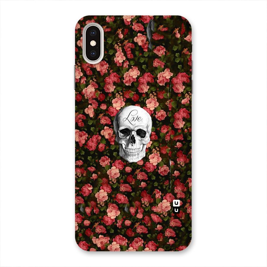 Floral Skull Love Back Case for iPhone XS Max