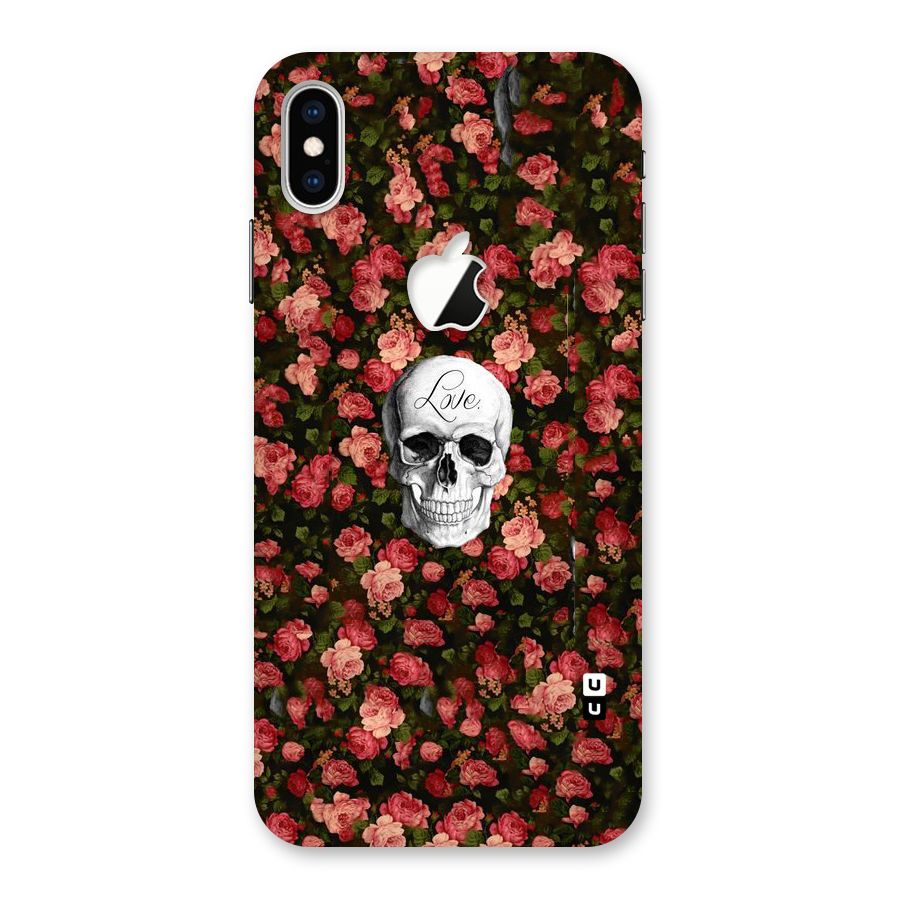 Floral Skull Love Back Case for iPhone XS Max Apple Cut
