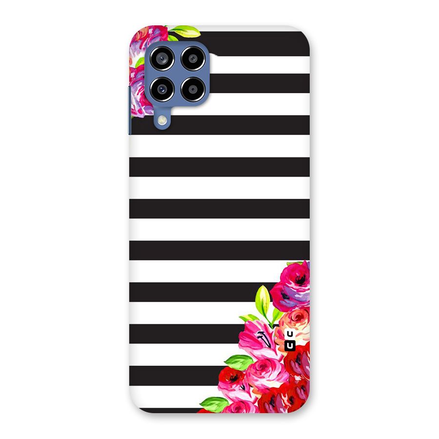 Floral Stripes Back Case for Galaxy M53 5G