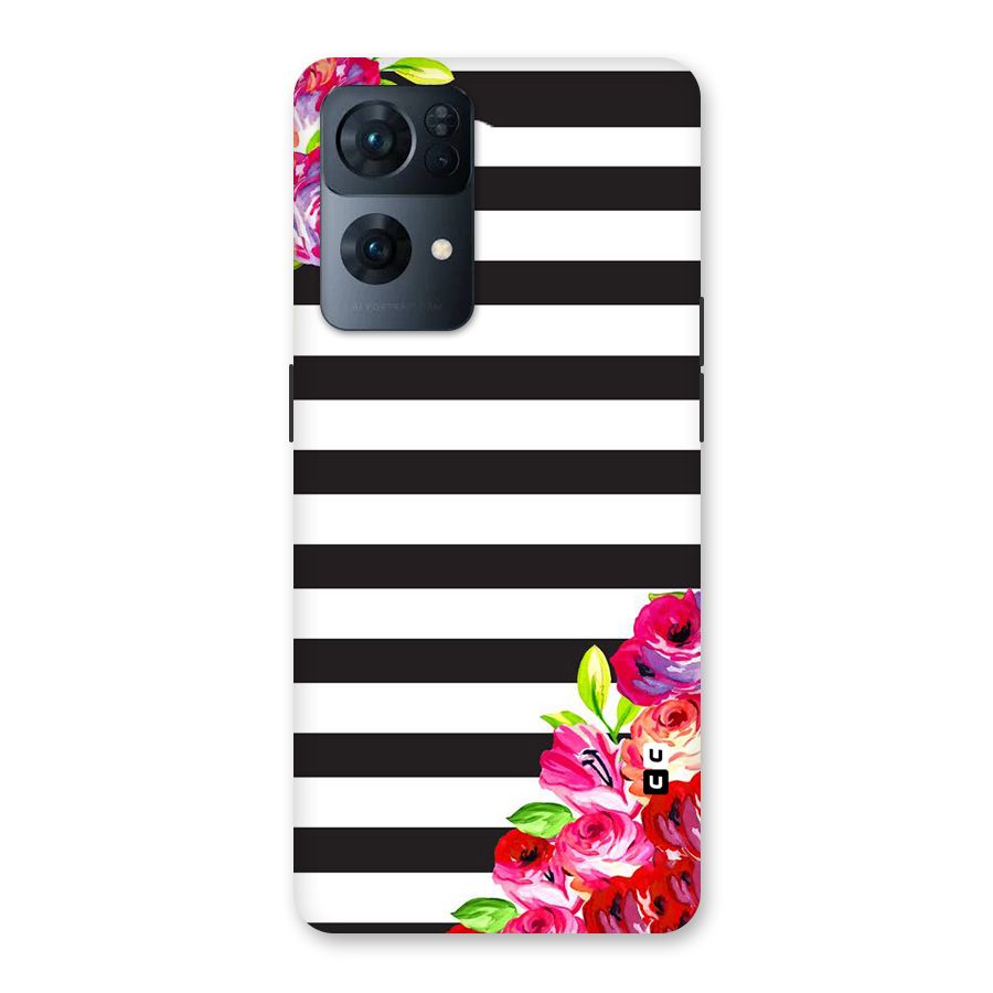 Floral Stripes Back Case for Oppo Reno7 Pro 5G