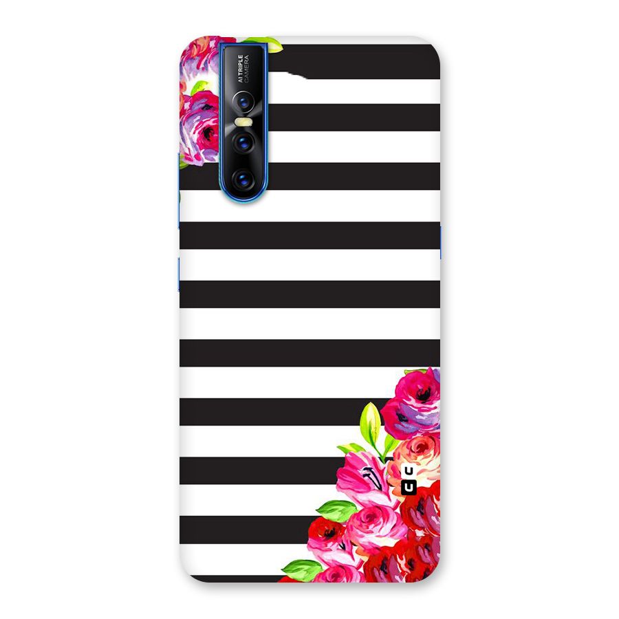 Floral Stripes Back Case for Vivo V15 Pro