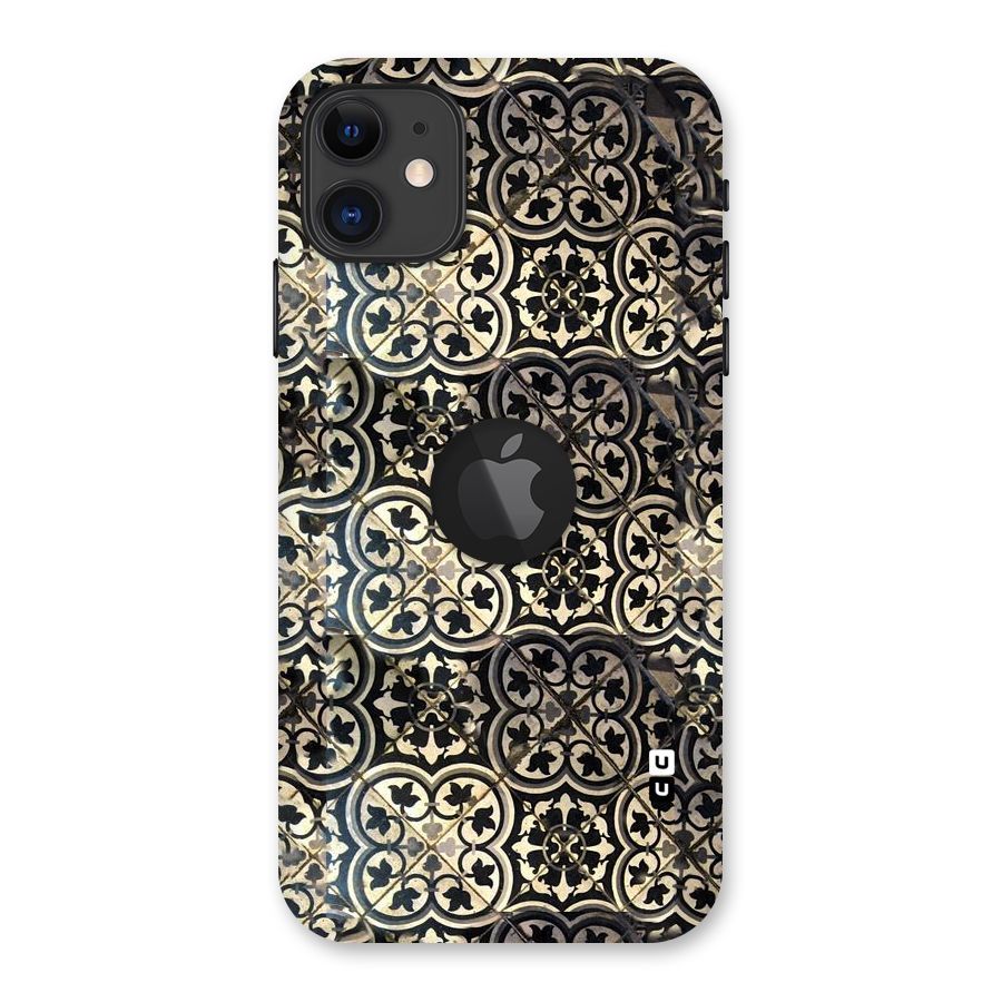 Floral Tile Back Case for iPhone 11 Logo Cut