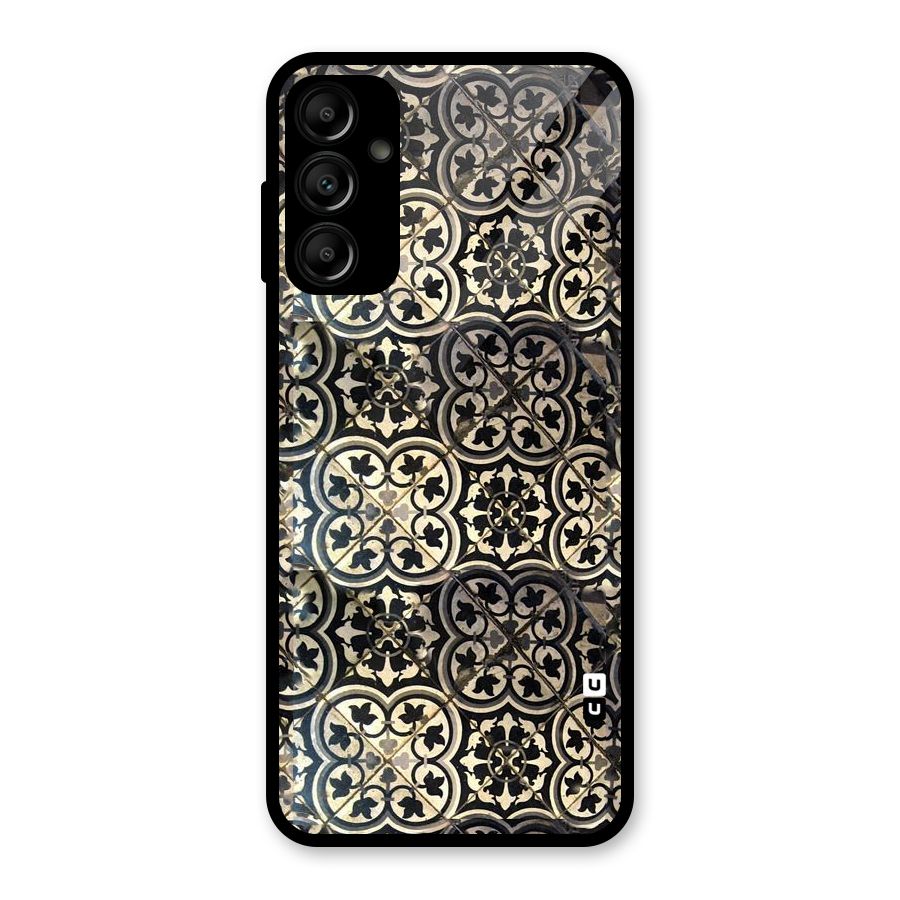 Floral Tile Glass Back Case for Galaxy A14 5G