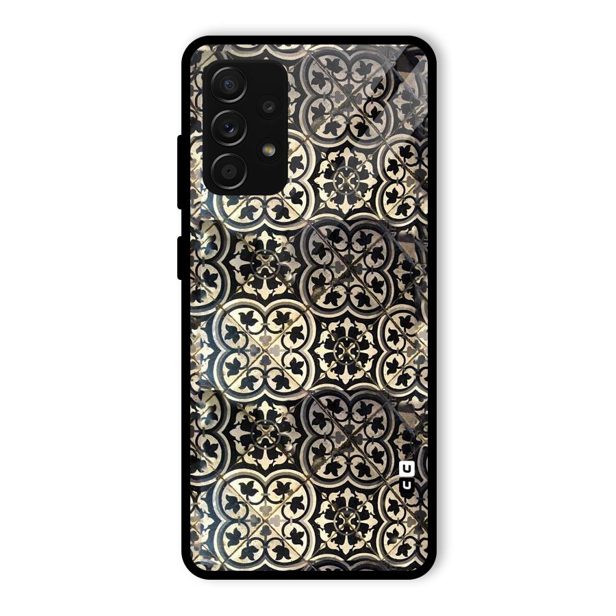 Floral Tile Glass Back Case for Galaxy A53 5G