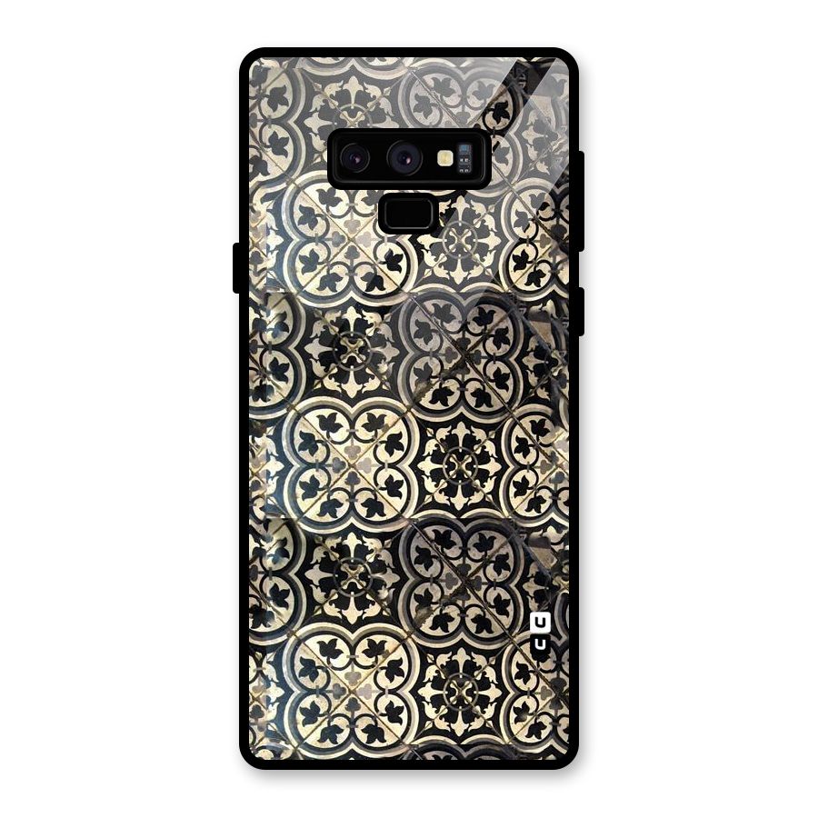 Floral Tile Glass Back Case for Galaxy Note 9