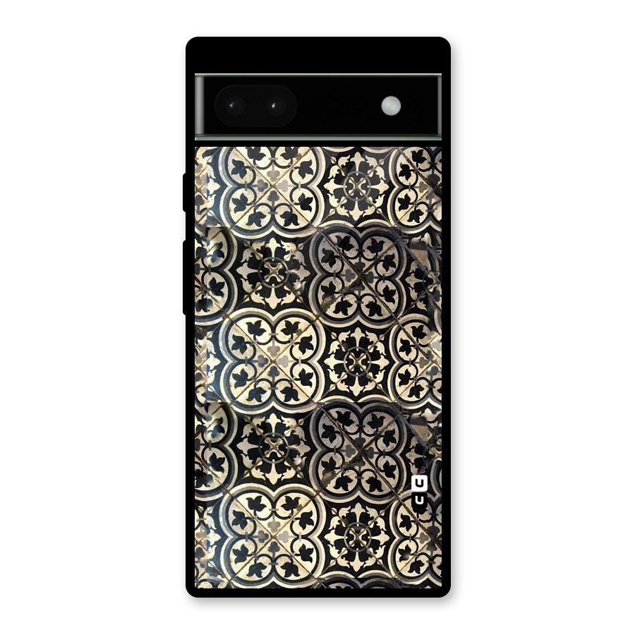 Floral Tile Glass Back Case for Google Pixel 6a