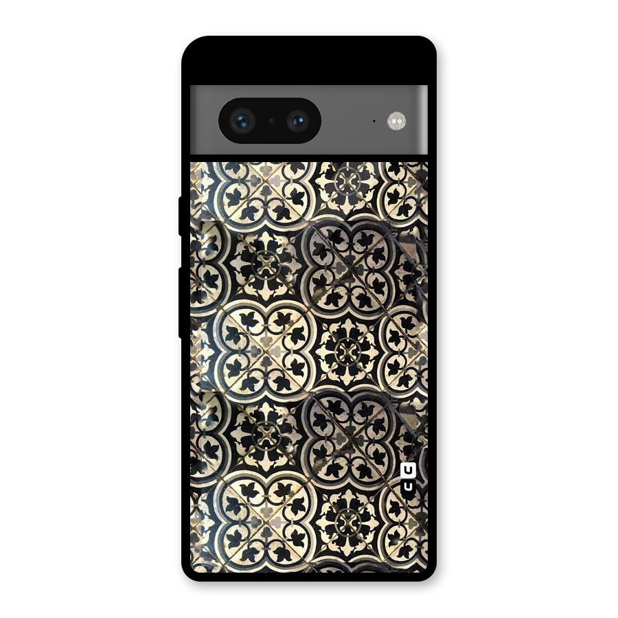 Floral Tile Glass Back Case for Google Pixel 7