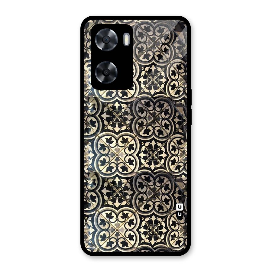 Floral Tile Glass Back Case for Oppo A57 2022