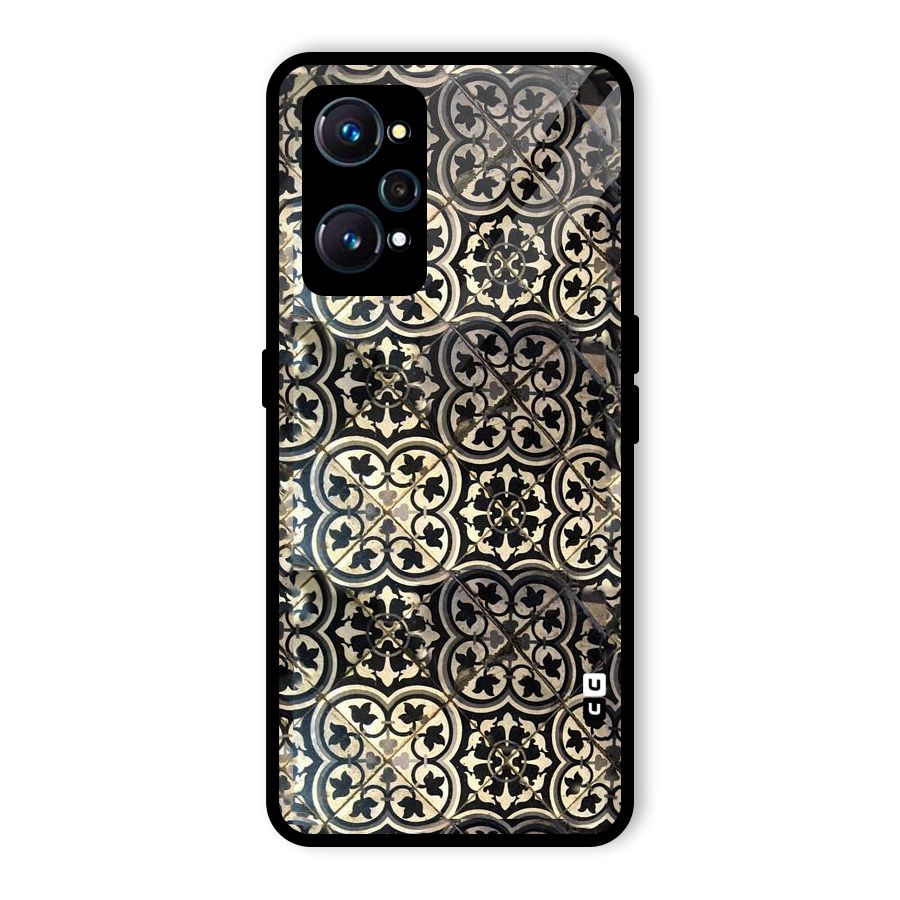 Floral Tile Glass Back Case for Realme GT 2