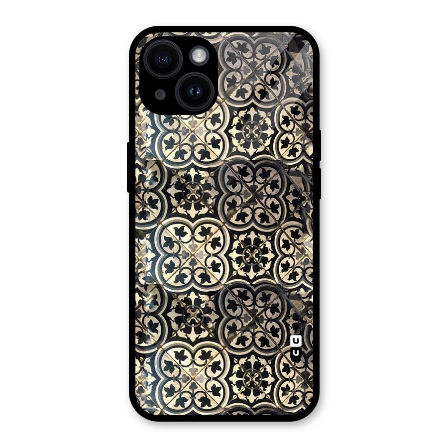 Floral Tile Glass Back Case for iPhone 14