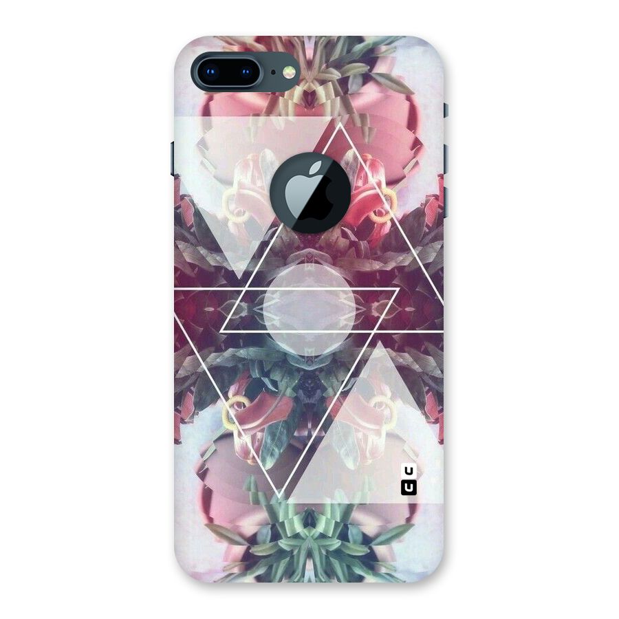 Floral Triangle Back Case for iPhone 7 Plus Logo Cut