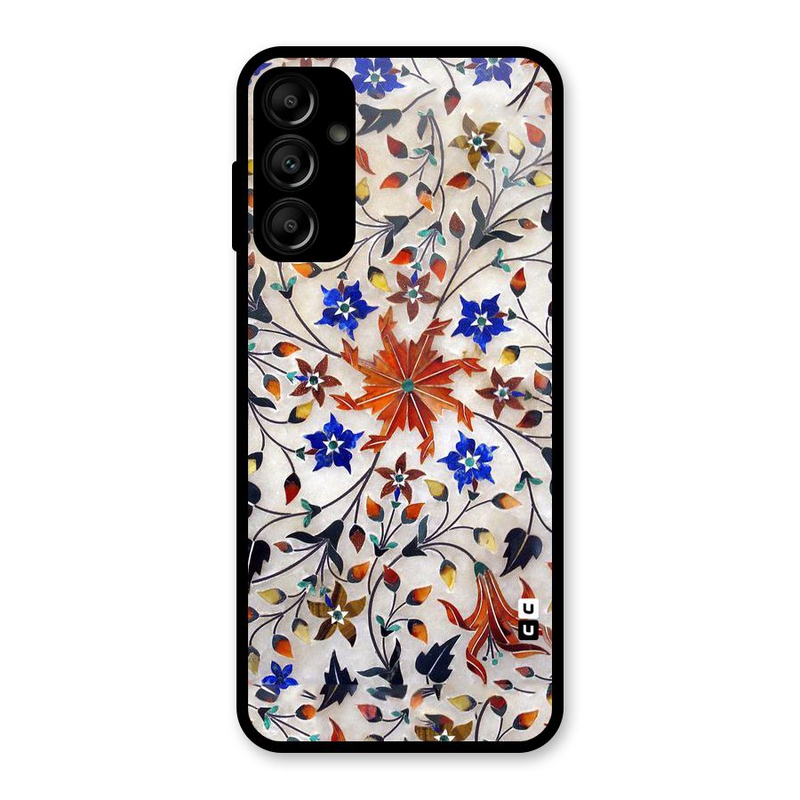 Floral Vintage Bloom Glass Back Case for Galaxy A14 5G