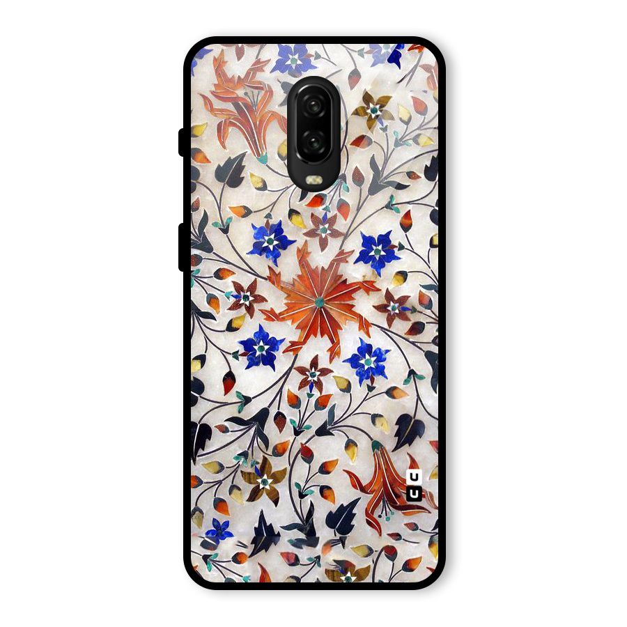 Floral Vintage Bloom Glass Back Case for OnePlus 6T