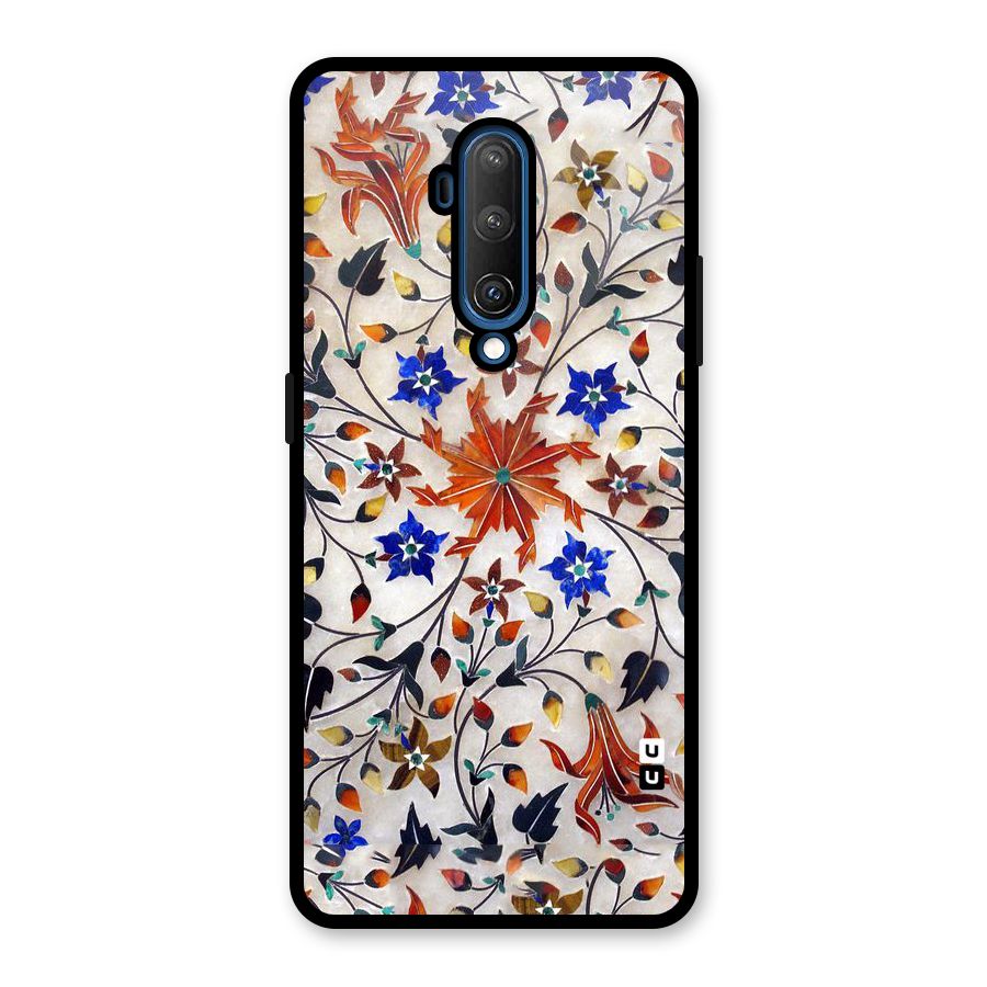 Floral Vintage Bloom Glass Back Case for OnePlus 7T Pro