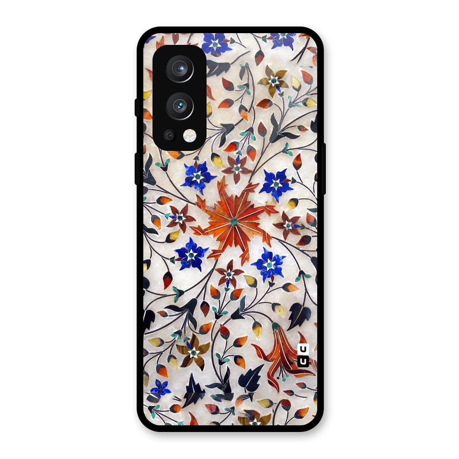 Floral Vintage Bloom Glass Back Case for OnePlus Nord 2 5G