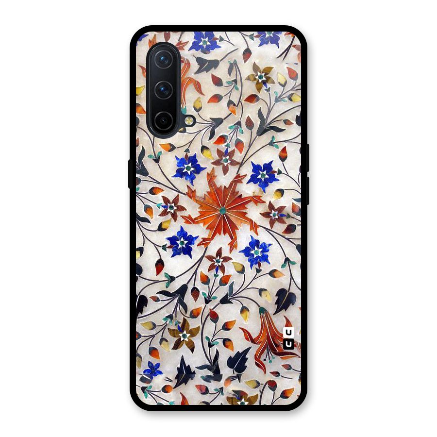 Floral Vintage Bloom Glass Back Case for OnePlus Nord CE 5G