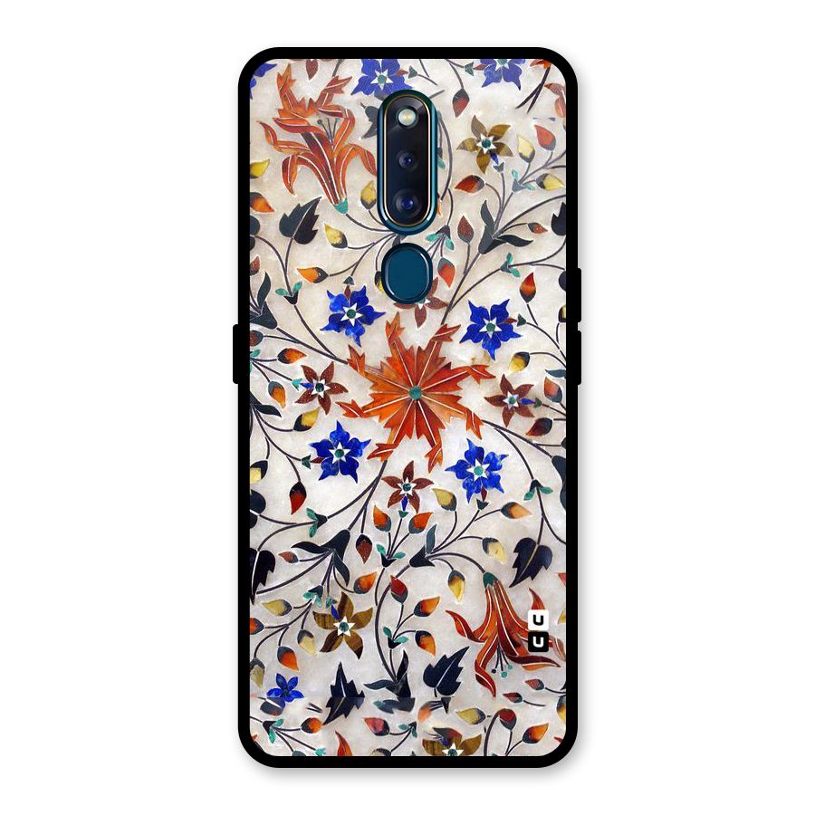 Floral Vintage Bloom Glass Back Case for Oppo F11 Pro