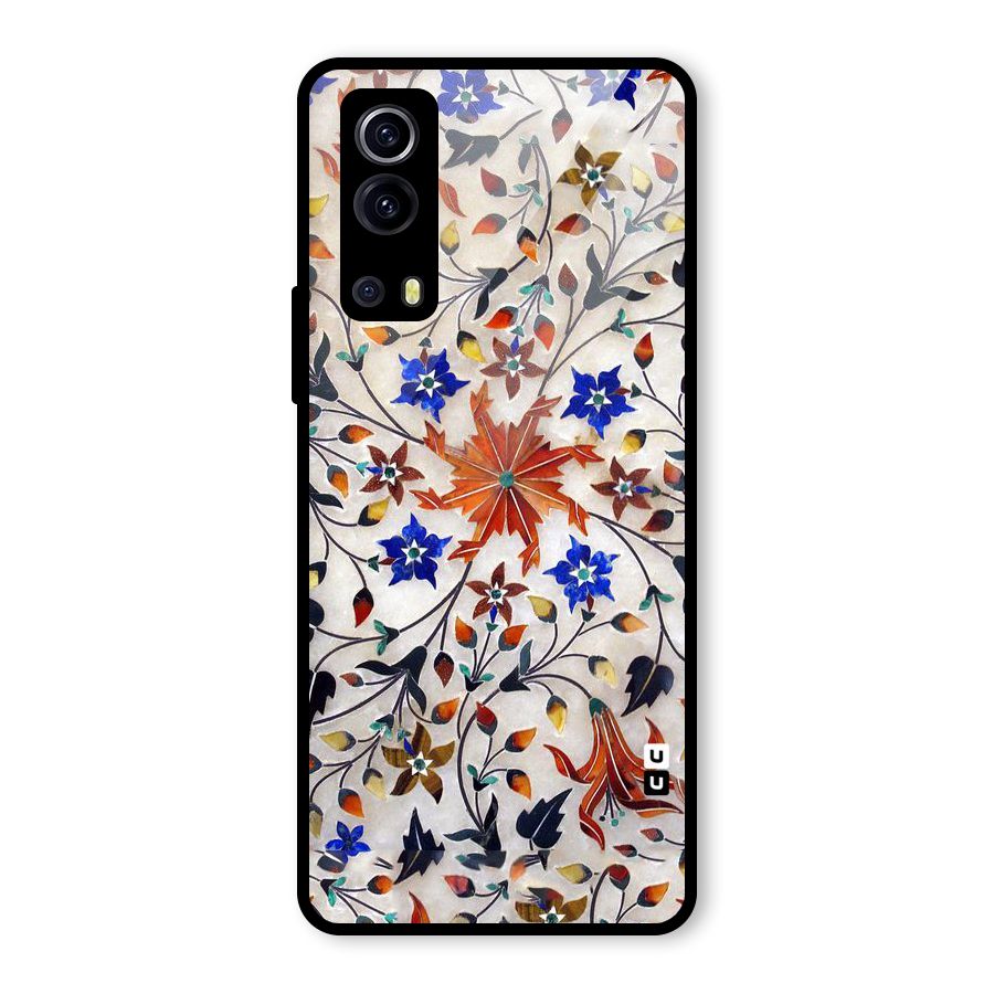 Floral Vintage Bloom Glass Back Case for Vivo iQOO Z3