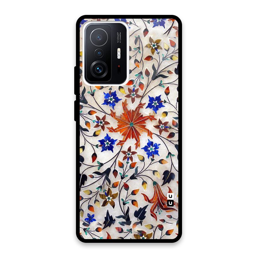 Floral Vintage Bloom Glass Back Case for Xiaomi 11T Pro