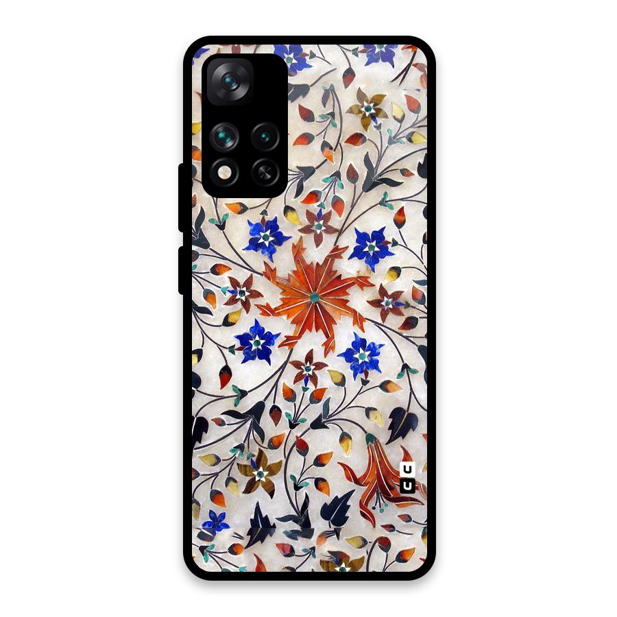 Floral Vintage Bloom Glass Back Case for Xiaomi 11i 5G