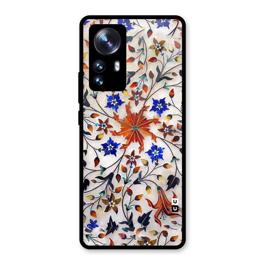 Floral Vintage Bloom Glass Back Case for Xiaomi 12 Pro