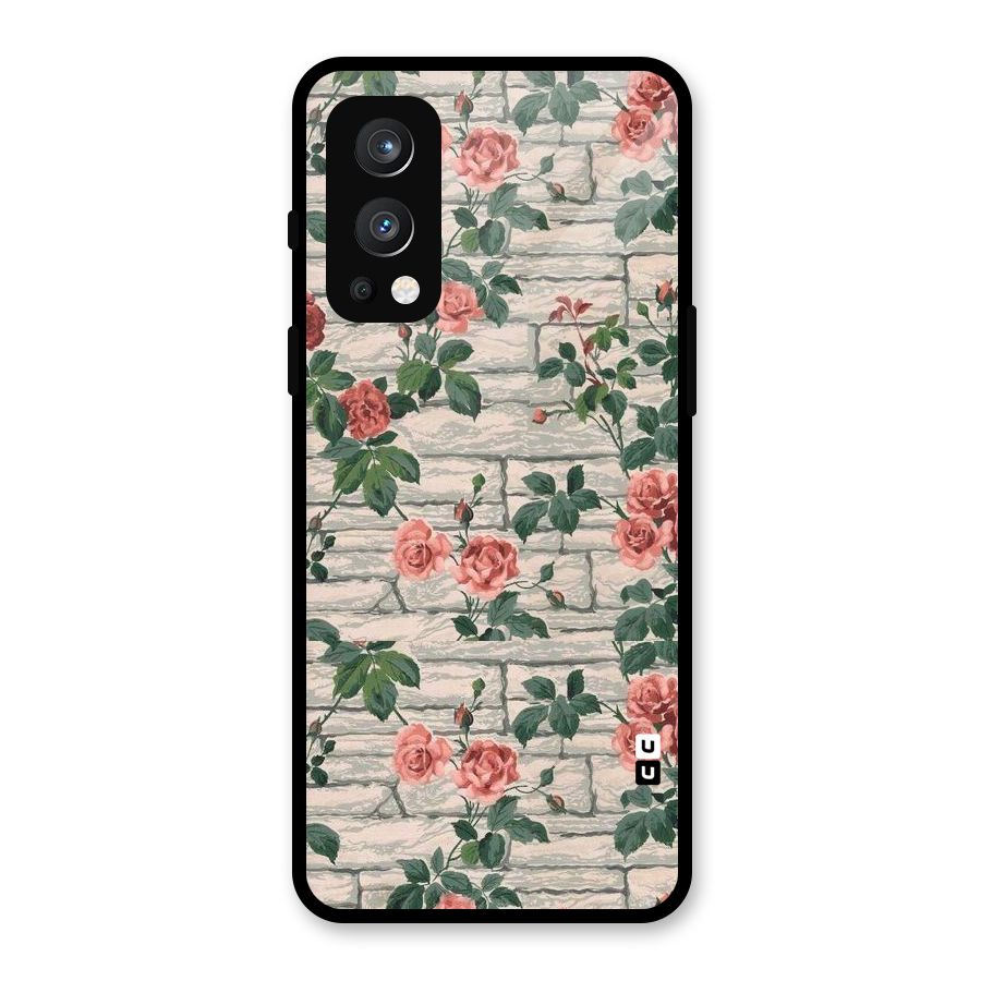 Floral Wall Design Glass Back Case for OnePlus Nord 2 5G
