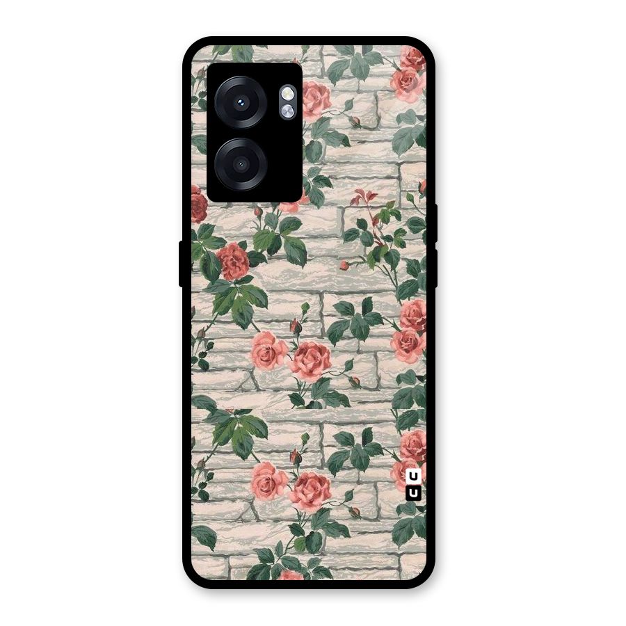 Floral Wall Design Glass Back Case for Oppo K10 (5G)