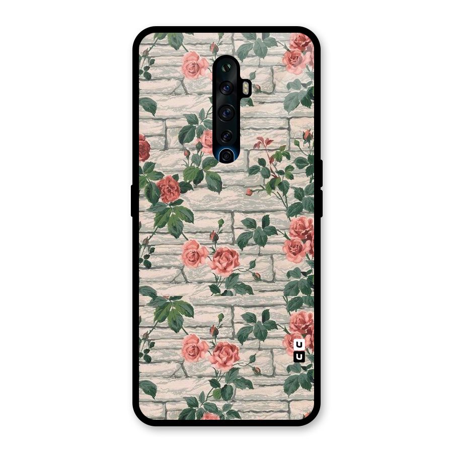 Floral Wall Design Glass Back Case for Oppo Reno2 Z