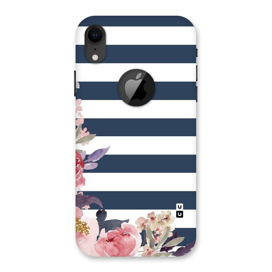 Floral Water Art Back Case for iPhone XR Logo Cut