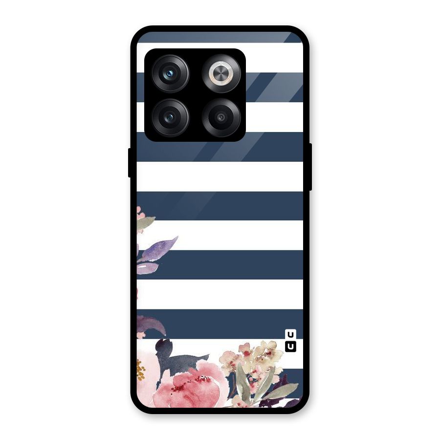 Floral Water Art Glass Back Case for OnePlus 10T