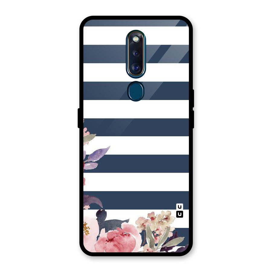 Floral Water Art Glass Back Case for Oppo F11 Pro