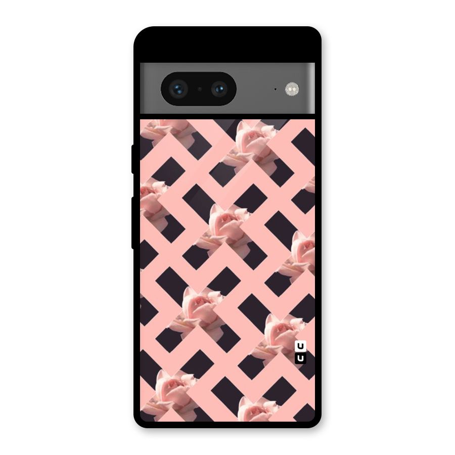 Floral X Design Glass Back Case for Google Pixel 7
