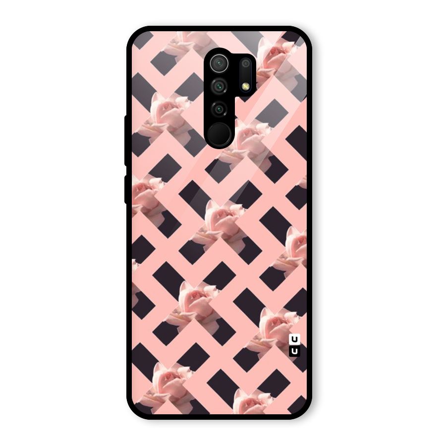 Floral X Design Glass Back Case for Poco M2