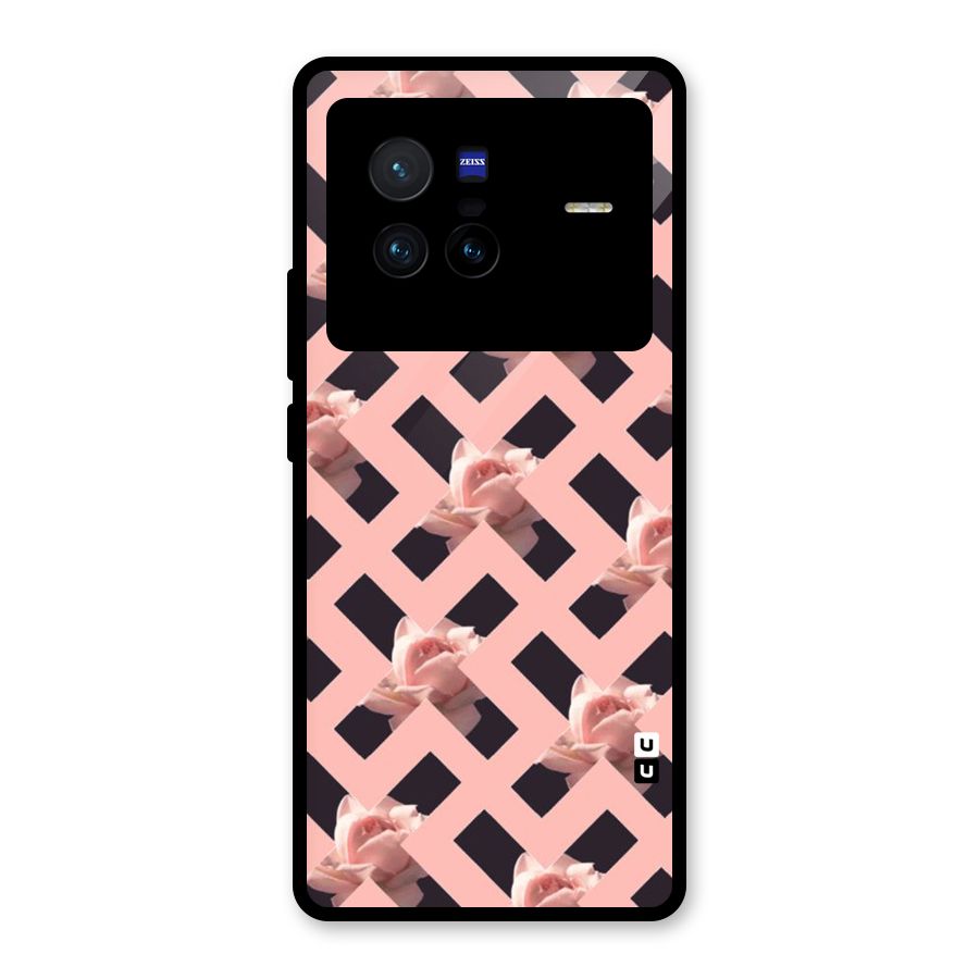 Floral X Design Glass Back Case for Vivo X80