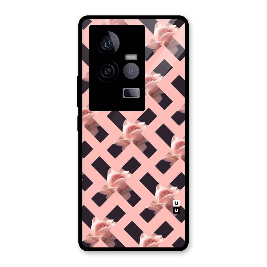 Floral X Design Glass Back Case for Vivo iQOO 11 5G