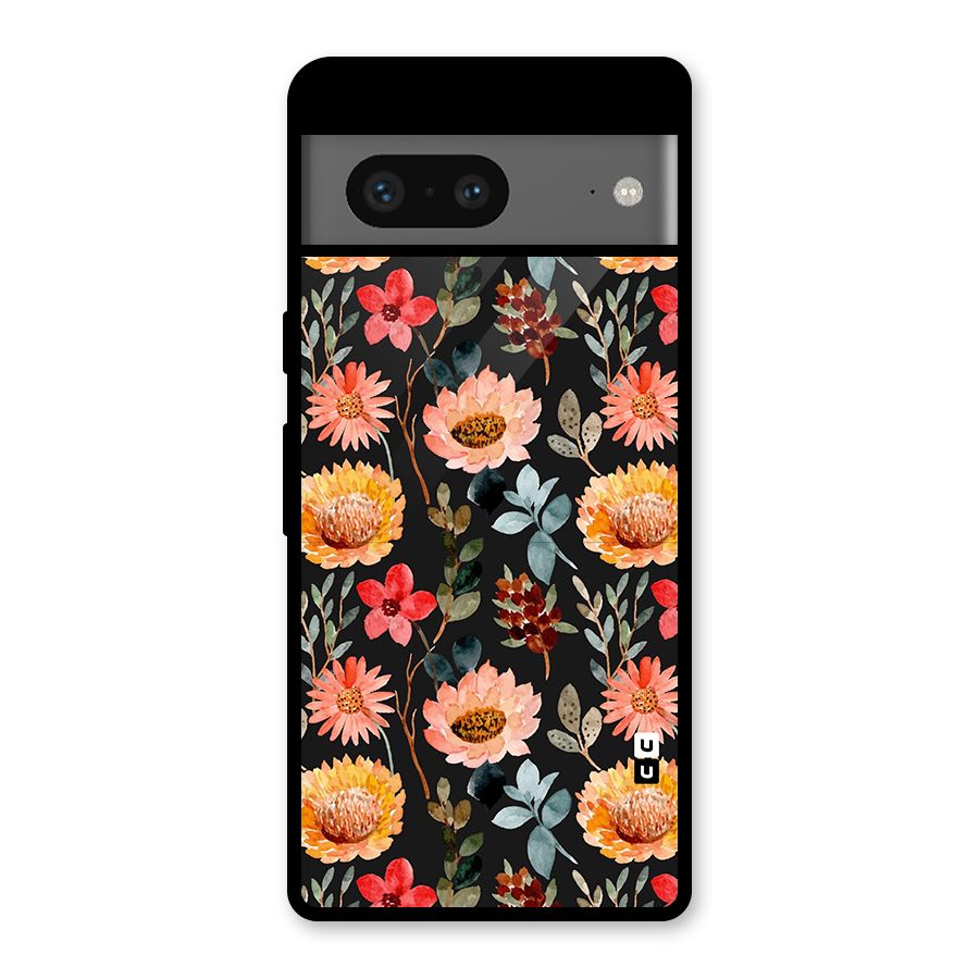 Florals Wonderful Pattern Glass Back Case for Google Pixel 7