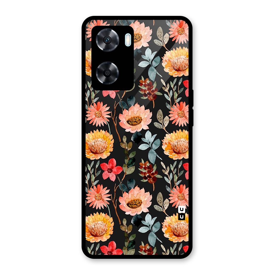 Florals Wonderful Pattern Glass Back Case for Oppo A77