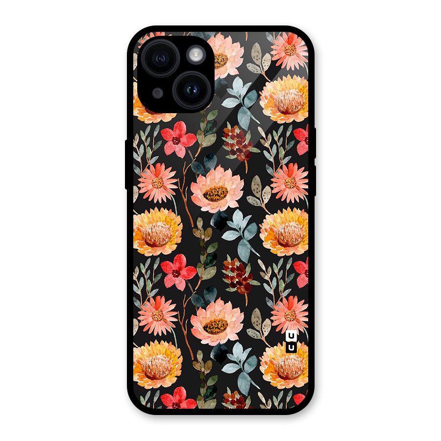 Florals Wonderful Pattern Glass Back Case for iPhone 14