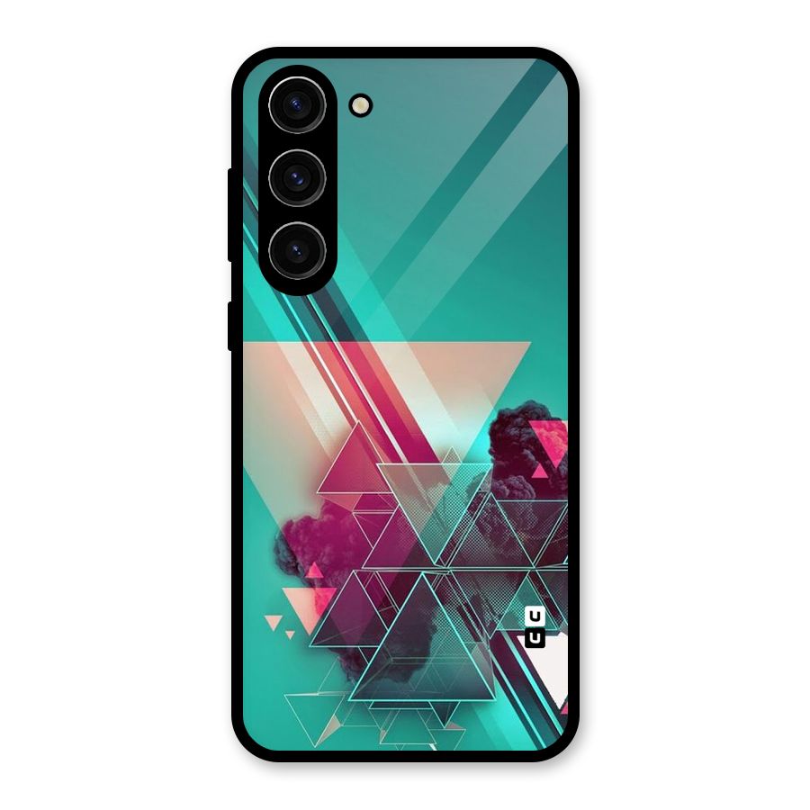 Floroscent Abstract Glass Back Case for Galaxy S23 Plus