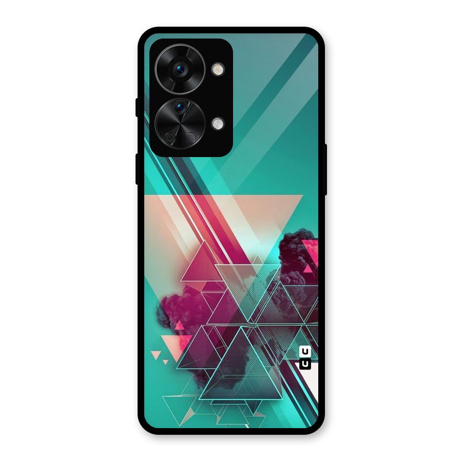 Floroscent Abstract Glass Back Case for OnePlus Nord 2T