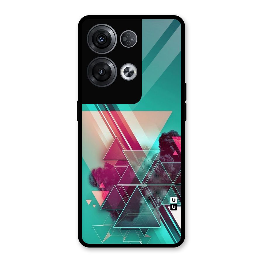 Floroscent Abstract Glass Back Case for Oppo Reno8 Pro 5G