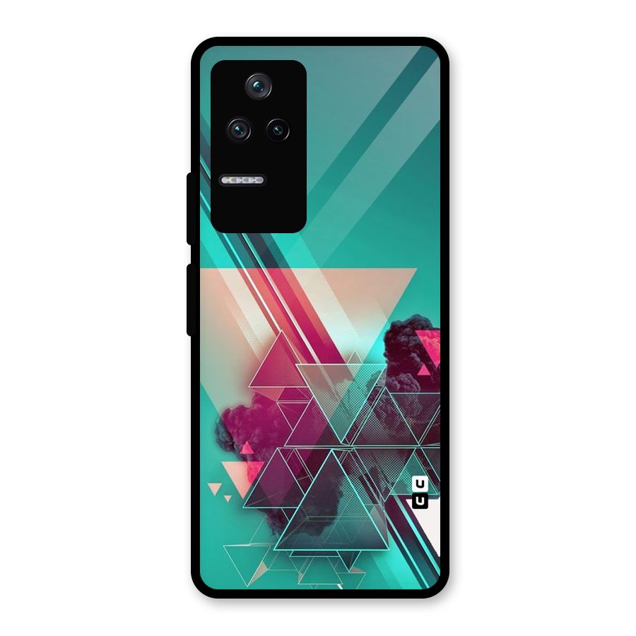 Floroscent Abstract Glass Back Case for Poco F4 5G