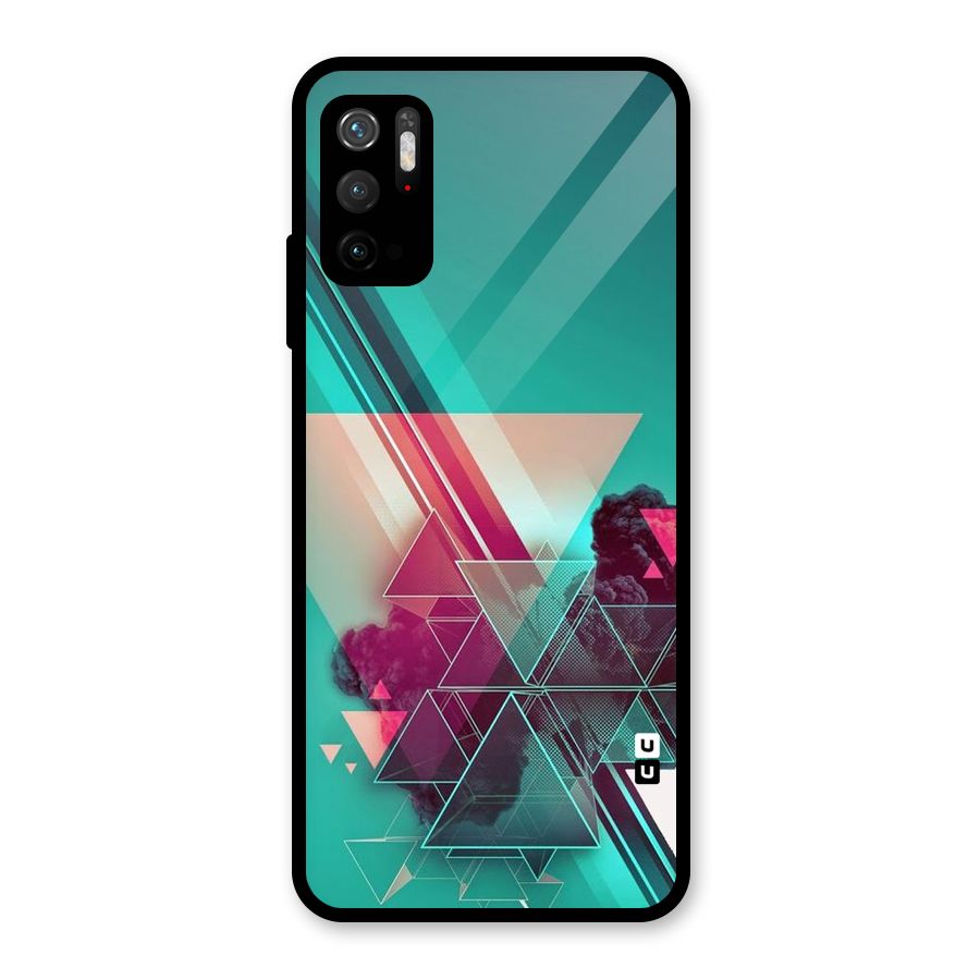 Floroscent Abstract Glass Back Case for Poco M3 Pro 5G