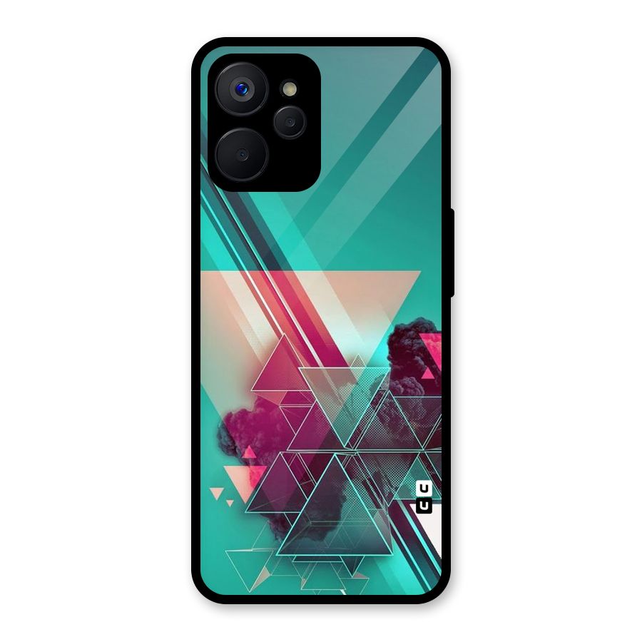 Floroscent Abstract Glass Back Case for Realme 9i 5G